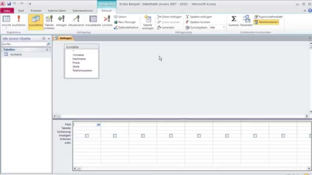 Yt 388 Datenbanken Mit Microsoft Access 2 Datenbank Erstellen Tabelle